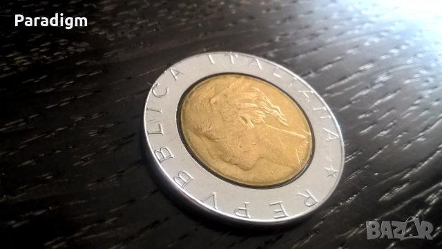 Монета - Италия - 500 лири | 1991г., снимка 2 - Нумизматика и бонистика - 27498086