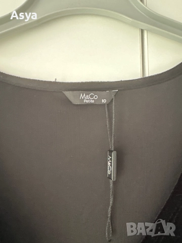 Черна елегантна рокля M&Co petite, снимка 6 - Рокли - 43037939