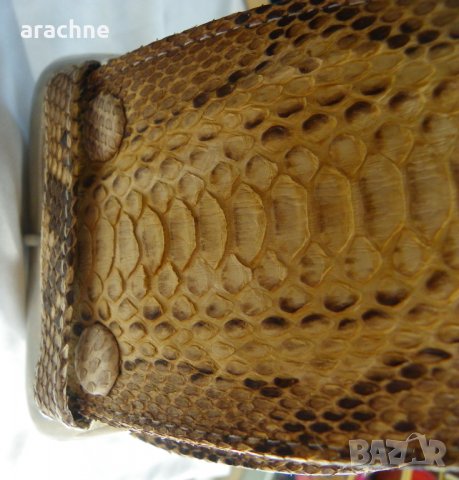 Широк колан от естествена кожа на питон, снимка 8 - Колани - 38000558