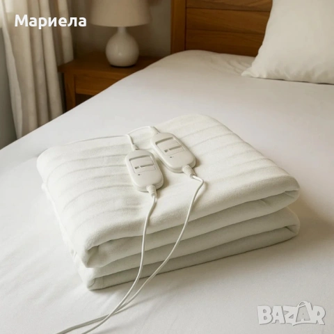 Електрическо двойно одеяло Rosberg RS8510AD – 160×140 см, 2×60W, LED индикатор