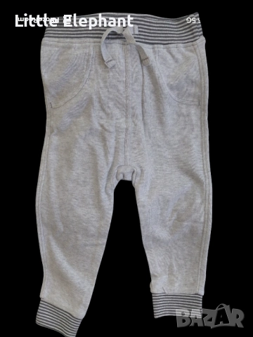 Джогерче за 12-18 мес момченце ластик райе,средно сиво,Англия/ново