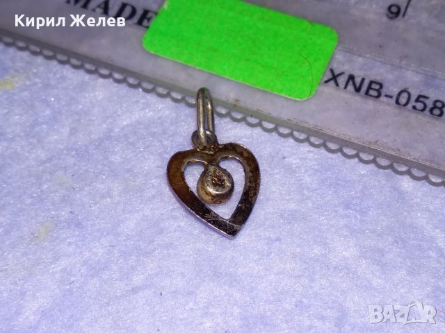 СРЕБЪРНО СКЪПОЦЕННО СЪРЦЕВИДНО МЕДАЛЬОНЧЕ СРЕБРО 925 с ЮВЕЛИРНО ФАСЕТИРАН КРИСТАЛ 27536, снимка 5 - Колиета, медальони, синджири - 39318836