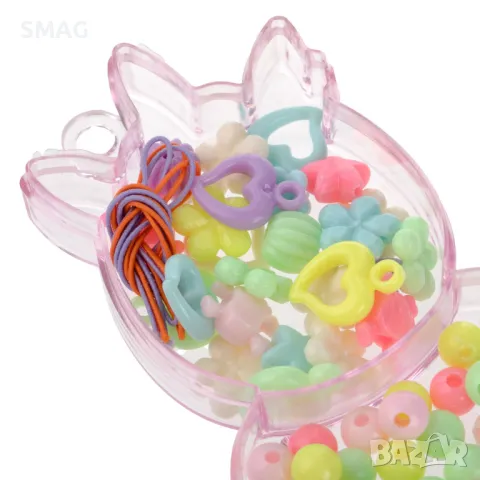 Комплект мъниста за бижута - Гривни в кутия еднорог S_1246768, снимка 6 - Образователни игри - 49252943