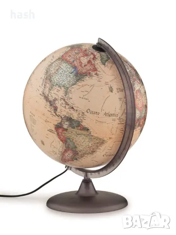 Tecnodidattica - глобус Atmosphere A2, светещ, въртящ се, античен, снимка 4 - Настолни лампи - 48434094