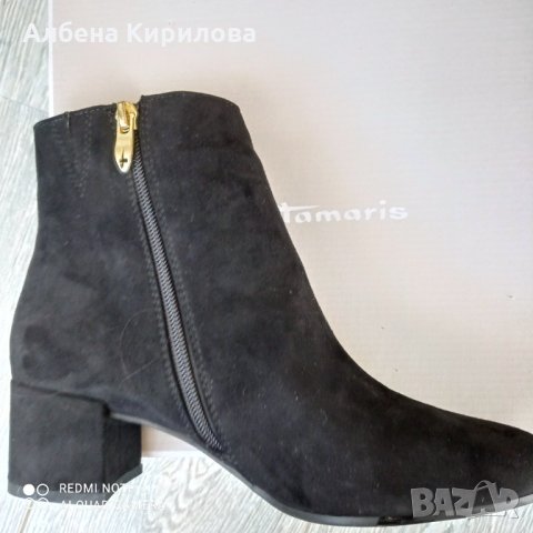 Черни боти, немски, Тамарис, 37 н-р, снимка 6 - Дамски боти - 35031085