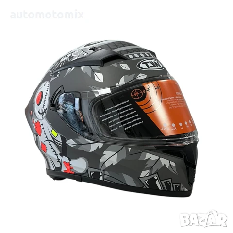 КАСКА ЗА МОТОР С ОЧИЛА, Размери S, M, L, XL - Matt Grey 4 - 721363, снимка 3 - Аксесоари и консумативи - 51225514