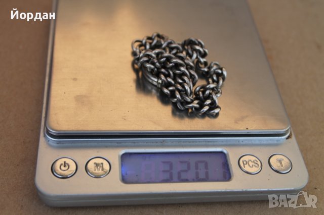 Сребърен синджир/кюспек за джобен часовник, снимка 7 - Антикварни и старинни предмети - 43895901