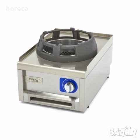 Професионален уок котлон на газ, с чугунено гнездо, 40х60см, снимка 2 - Обзавеждане за заведение - 40279563