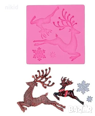 Елен Елени с релеф снежинка силиконов молд форма фондан шоколад гипс декор