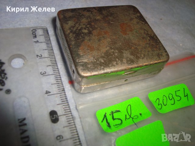 СТАРИННА МЕТАЛНА КУТИЙКА за БИЖУТА или ДРУГО с ПЛЮШ ОТВЪТРЕ РЯДКА ИЗРАБОТКА 30954, снимка 6 - Антикварни и старинни предмети - 38138852