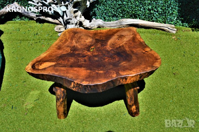 Маса и плот за маса от корен на орех, снимка 2 - Маси - 37187087