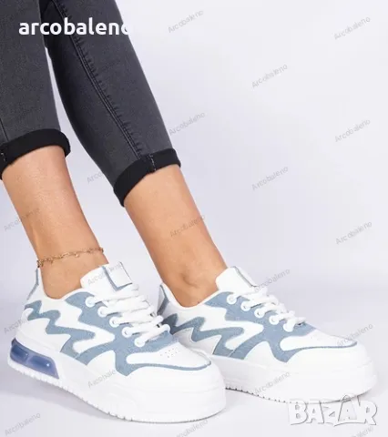 Дамски ниски кецове с дънков акцент на Lasata, снимка 3 - Кецове - 49298233