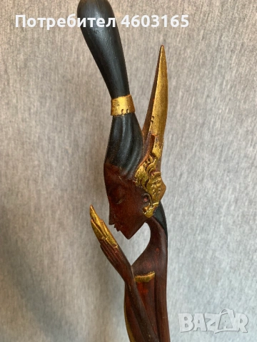 Ръчно изработена рисувана, резбована дървена скулптура дървена статуетка / Дървена фигурка , снимка 8 - Статуетки - 53223522