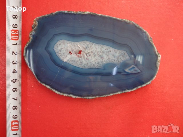 Полиран минерал ахат халцедон 1, снимка 2 - Колекции - 43936963