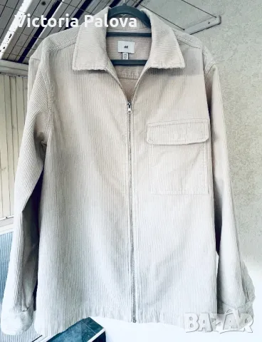 Джинсова връхна риза-яке H&M унисекс, снимка 2 - Ризи - 48782851