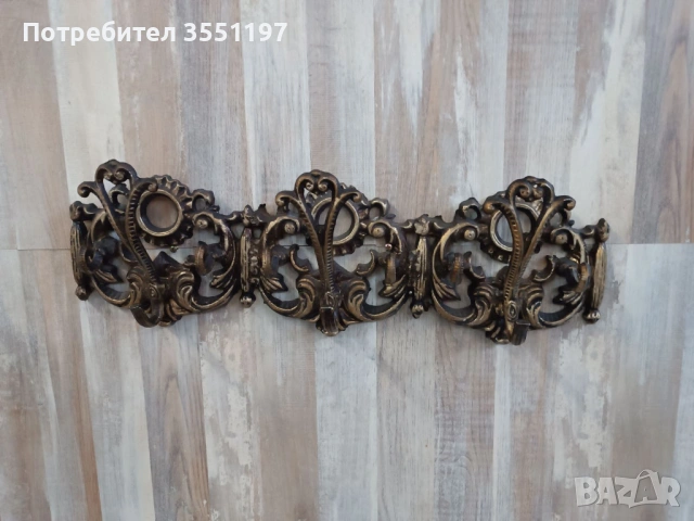 Много запазена ретро автентична закачалка от метал, снимка 4 - Антикварни и старинни предмети - 53585069