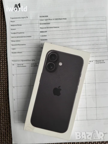 iPhone 16 Black❗️ Лизинг от 51лв/м❗️⚠️ 128GB черен, снимка 4 - Apple iPhone - 50939570