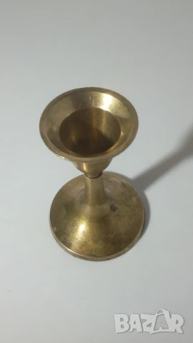 Малък месингов свещник, снимка 2 - Декорация за дома - 51276682