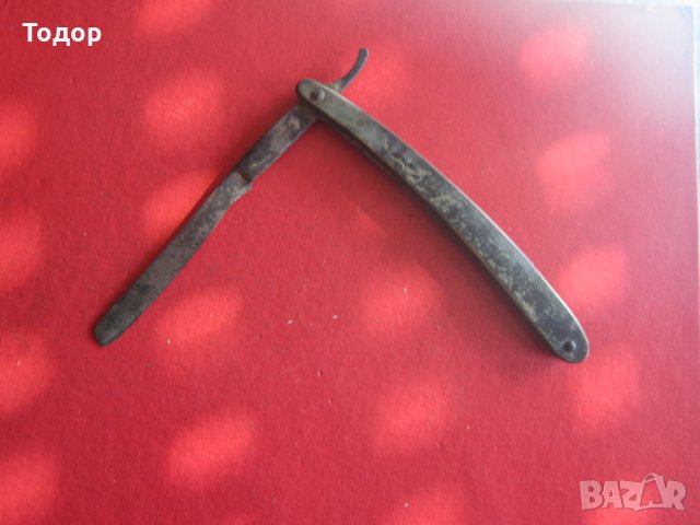 Страхотен бръснач дръжка биволски рог, снимка 2 - Колекции - 28019672