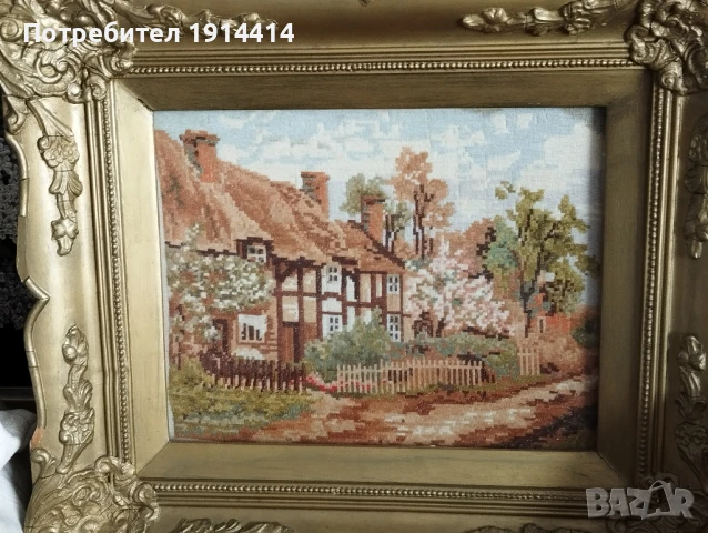 Гоблени по Вилер прецизно ушити по поръчка от специалист с DMC конци, снимка 4 - Гоблени - 50590555