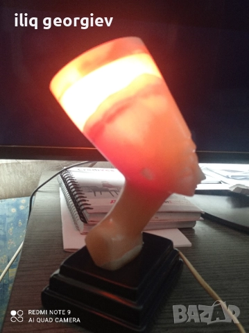 нощна лампа оникс, снимка 2 - Настолни лампи - 51750928