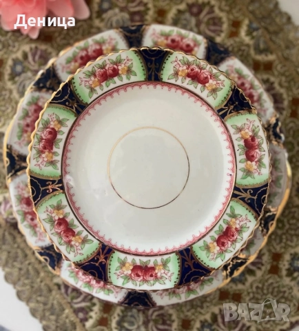 Кобалт, злато, циклама и рози💗 За първи път виждам тази цветова комбинация  , снимка 10 - Чинии - 52832498