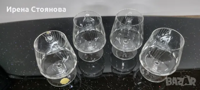 4 броя кристални чаши за ликьор, ръчно издухан и шлифован кристал. Вместимост 180 мл, снимка 10 - Чаши - 47277085