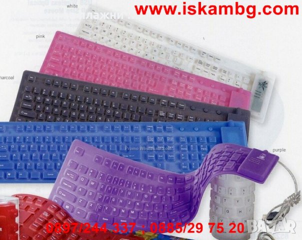 Сгъваема силиконова клавиаура, снимка 12 - Клавиатури и мишки - 28460995
