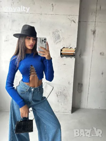 Дамска ефектна блуза Различни цветове , снимка 5 - Блузи с дълъг ръкав и пуловери - 49713526