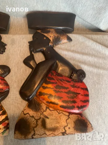 африкански дървени фигури  декорации за стени, снимка 4 - Декорация за дома - 50071926