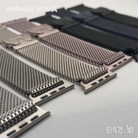 Метална каишка Titanium Milanese за Apple Watch ULTRA/SE/10/9/8/7/6/5, снимка 7 - Каишки за часовници - 50978572