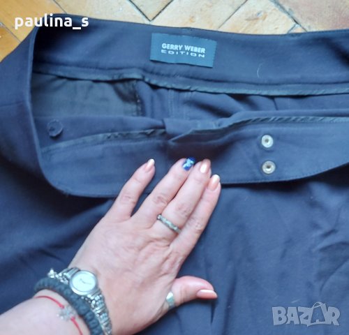 Дизайнерски еластичен панталон "Gerry Weber"® / син панталон / голям размер, снимка 4 - Панталони - 33450115