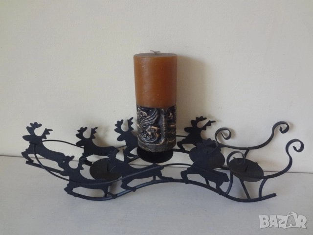 Нов метален свещник с еленчета от Виена, снимка 6 - Декорация за дома - 52794677