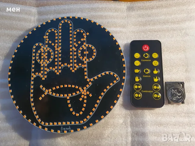 Забавна светеща с жестове или емотикони светодиодна табела 