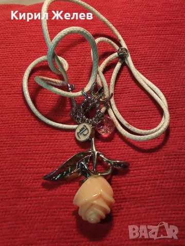 МАРКОВО БОХО СТИЛ КОЛИЕ с ФЛОРАЛНА АРТ ВИСУЛКА - РОЗА 47325, снимка 12 - Колиета, медальони, синджири - 47316517