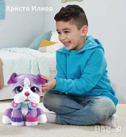 Интерактивно кученце диджей VTech с музика и светлина голямо плюшено куче, снимка 5 - Плюшени играчки - 47691615