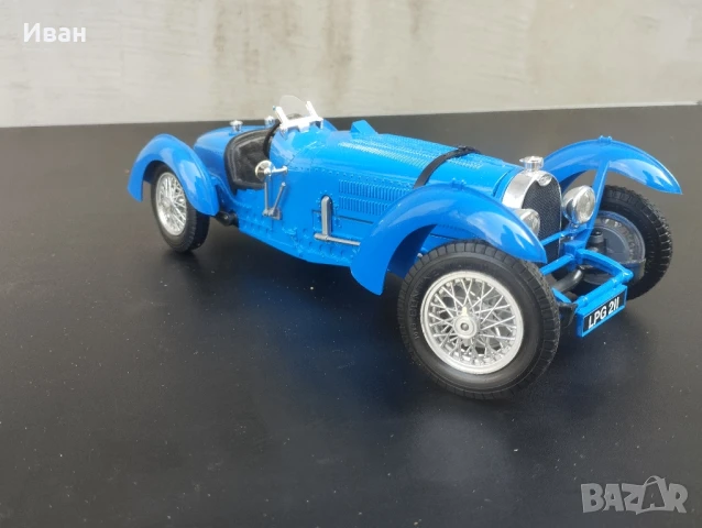 Метална количка Bugatti Type 59 1934 BBURAGO , снимка 7 - Колекции - 51062841