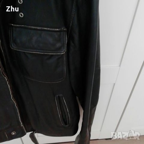 Рокерско мъжко яке, естествена кожа , снимка 2 - Якета - 26539360