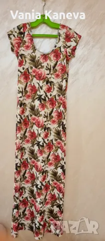 Елегантна рокля  в  розово. Състои се от две части Памучна подплата  и Лек разкошен, снимка 4 - Рокли - 45380838