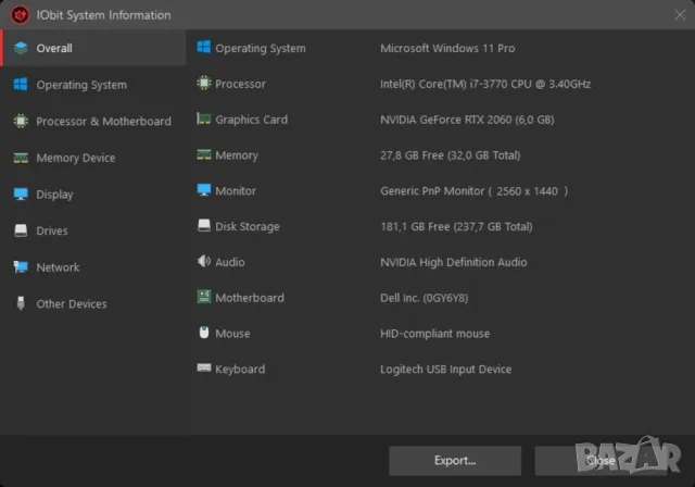 ★ █▬█ █ ▀█▀ ★Dell OptiPlex 7010 MT ,Intel i7, RTX 2060, 32GB RAM, Win 11PRO, снимка 6 - Геймърски - 48262011