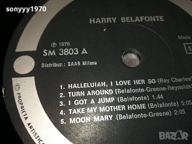 HARRY BELAFONTE ПЛОЧА-MADE IN ITALY 1904231123, снимка 7 - Грамофонни плочи - 40410987
