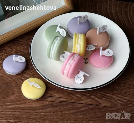 Силиконов молд френски макарон за фондан за декорация на торта свещи смола , снимка 2 - Форми - 50645787