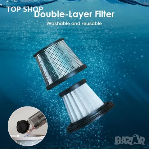 Безжична прахосмукачка за кола Minthouz, преносима ръчна прахосмукачка 16000 PA, снимка 7 - Прахосмукачки - 49566660