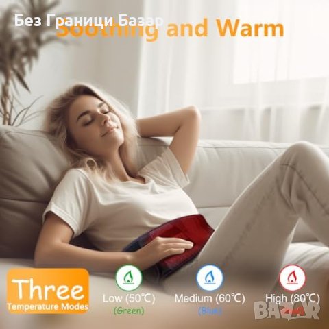 Нов Отопляем Масажен Колан - Терапия за Болка в Гърба, 3 Режима, снимка 2 - Други - 43328702