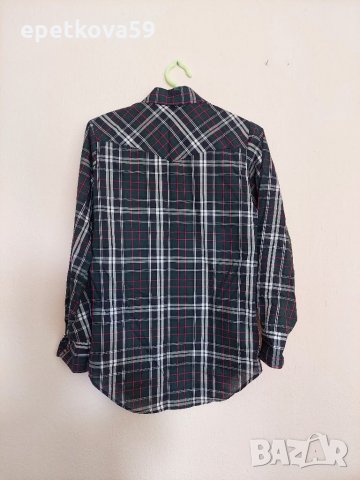 Мъжка карирана риза с дълъг ръкав в размер М, снимка 2 - Ризи - 32971011