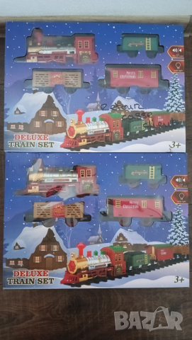 2бр коледни влакчета влак детски играчки елха подарък коледа декорация украса бебешки, снимка 10 - Електрически играчки - 52706353
