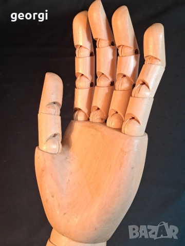 декоративна динамична раздвижена дървена статуетка ръка 29/5, снимка 3 - Декорация за дома - 52531388