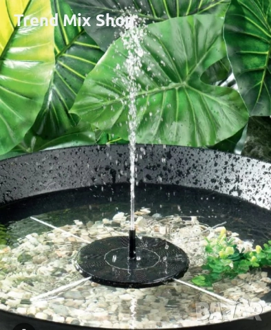 Соларен фонтан с три режима на разпръскване на водата, снимка 4 - Градински мебели, декорация  - 51598037