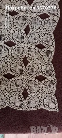Ръчно плетена покривка за маса/тишлайфер, снимка 5 - Покривки за маси - 47902213