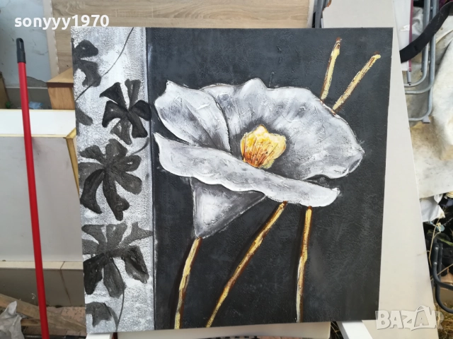 КАРТИНА С ЦВЕТЕ 60Х60СМ 1510251604, снимка 5 - Картини - 52064318